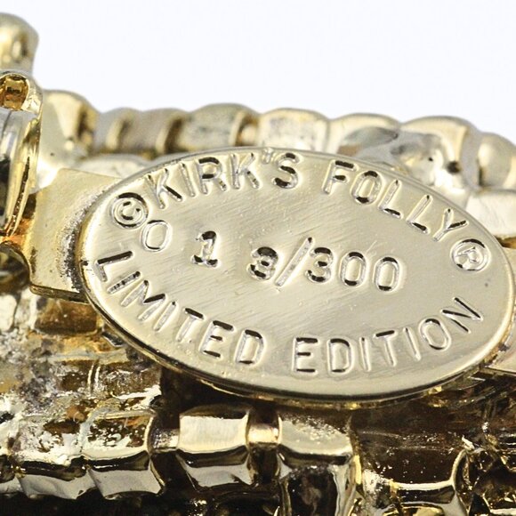 Kirks Folly Silent Night Limited Edition 013/500 Christmas Tree Green Red Brooch - Picture 4 of 9